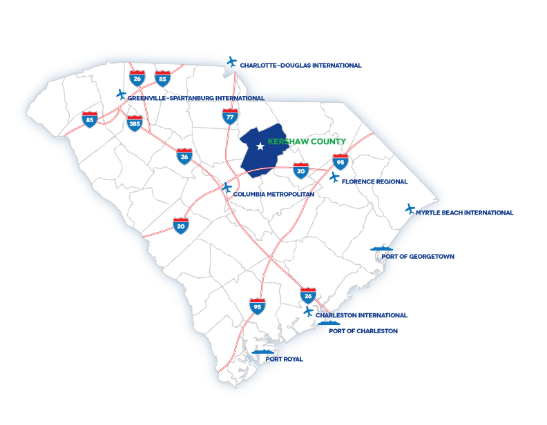 Kershaw County Property Map Kershaw County Economic Development | Transportation