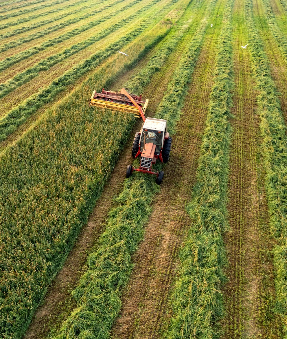 tractor in field